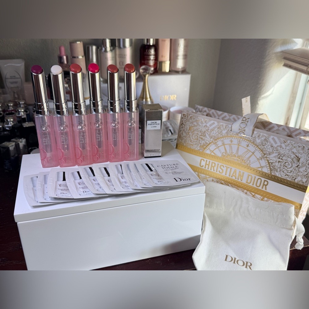 Dior lip glow color reviver balm and sample bundle